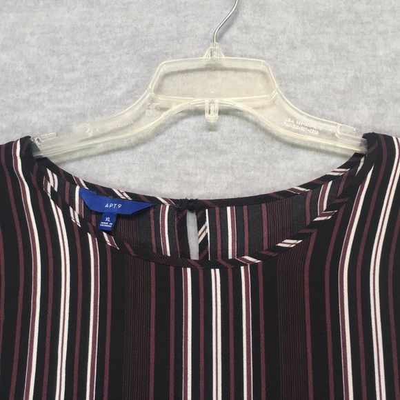 APT 9 Renascence Festival Comfy Extra Long Line Stretch Slimming Vertical Stripe - Picture 3 of 15